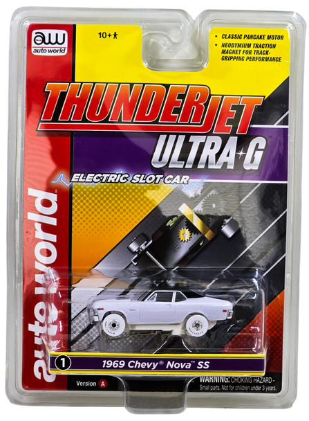 Auto World Thunderjet 1969 Chevy Nova iWheels HO Scale Slot Car