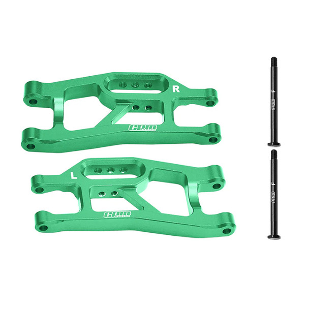 GPM Aluminum 7075 Alloy Front Lower Suspension Arms Green for 1/16 Mini Maxx