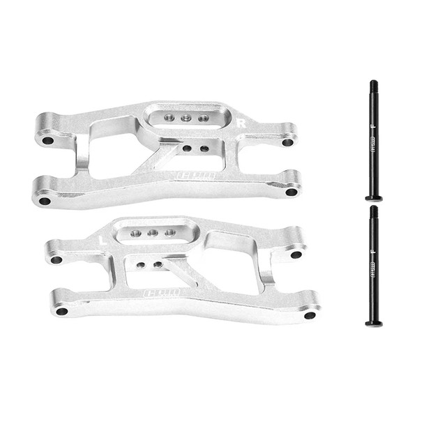GPM Aluminum 7075 Alloy Front Lower Suspension Arms Silver for 1/16 Mini Maxx