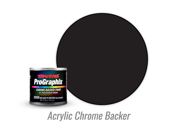 Traxxas 5044 ProGraphix RC Body Acrylic Chrome Backer Paint - Black (3.38oz)