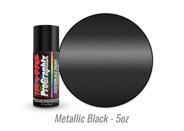 Traxxas 5075 ProGraphix RC Body Spray Paint - Metallic Black (5oz)