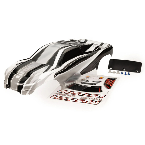 Traxxas 3750L ProGraphix Body Requires Paint w/Wing & Decal Sheet for Rustler / Rustler VXL