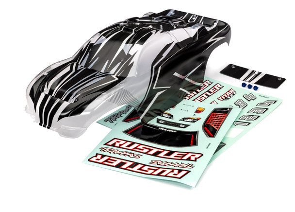 Traxxas 3753X ProGraphix Body Requires Paint w/Wing & Decal Sheet for Rustler 2WD
