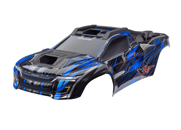 Traxxas 7869-BLUE Painted, Decals Applied Blue Body w/ F/R Body Supports for XRT Ultimate