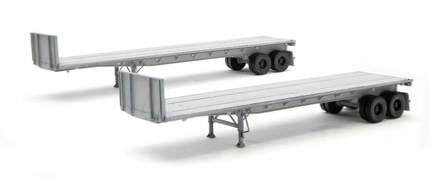 Walthers 949-2700 40' Flatbed Trailer Kit (2-Pack) Undecorated HO Scale