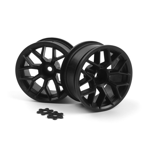 HPI 160400 Wheels 26mm Black 6mm Offset (2Pcs) for Sport 3 Flux Ford Mustang