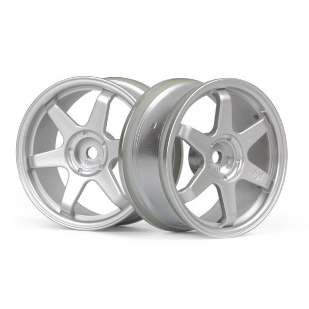 HPI 160752 TE37 Wheel 26mm Matte Chrome (3mm Offset) (2Pcs)