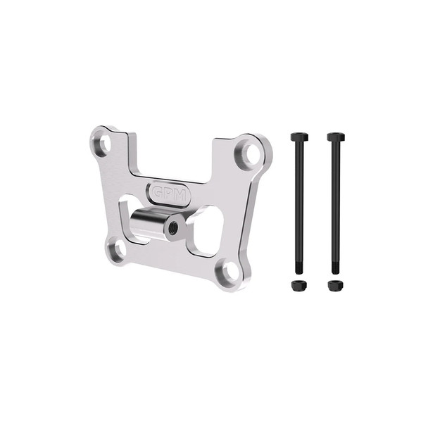 GPM Aluminum 7075 Alloy Front Bulkhead Mount Strengthen Silver for 1/16 Mini Maxx