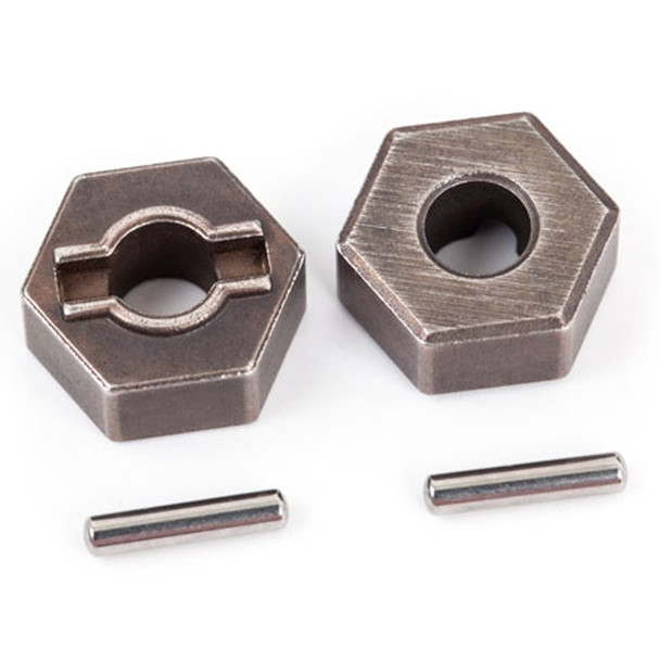 Traxxas 1654R Steel Wheel Hubs / 12mm Hex (2) / Axle Pins (2)