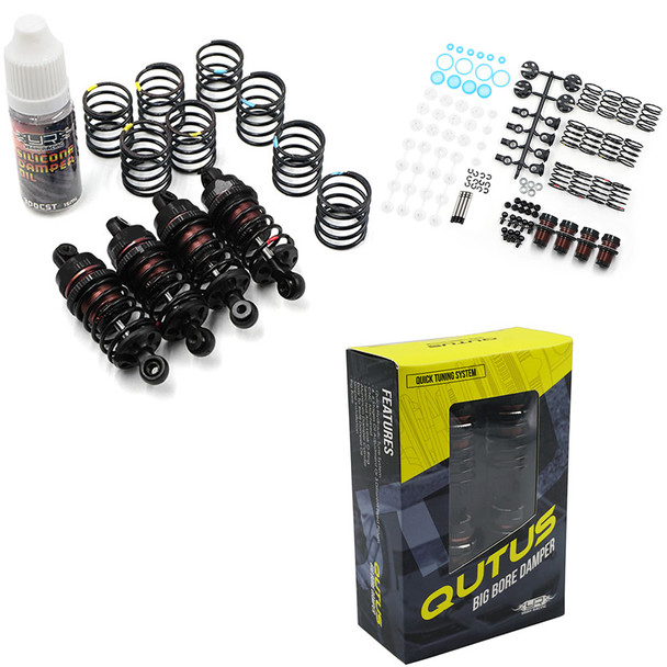 Yeah Racing DBB-2055BK QUTUS 55mm Damper Shock (4) : 1/10 Touring M-Chassis Car Black