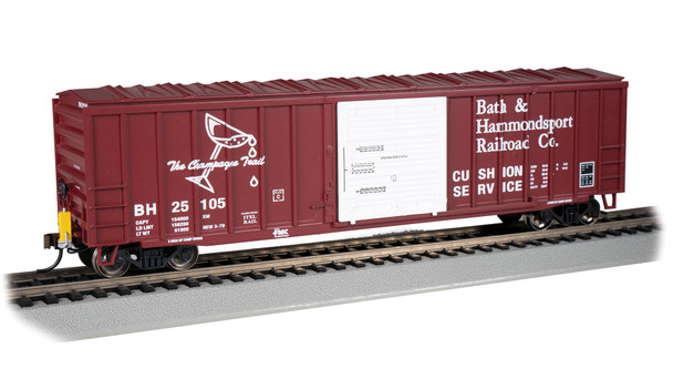 Bachmann 14910 50' Outside Braced Box Car w/Flashing End of Train Device - Bath & Hammondsport #25105 - HO Scale