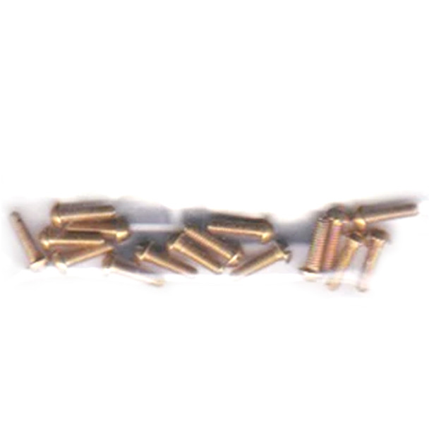 Walthers 947-1023 #1-72 Brass Round Head Machine Screws 1/4 x .073" (16)