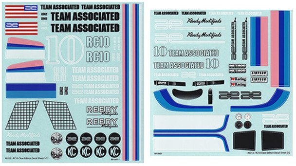 Associated 6312 Decal Sheet for RC10CC