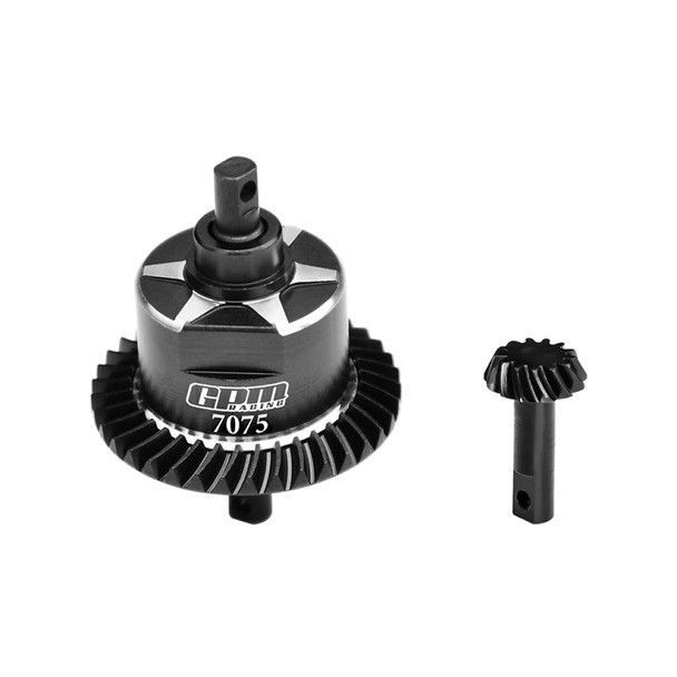 GPM 4140 Carbon Steel + 7075 Alloy Front Complete Differential Black for Slash 4X4