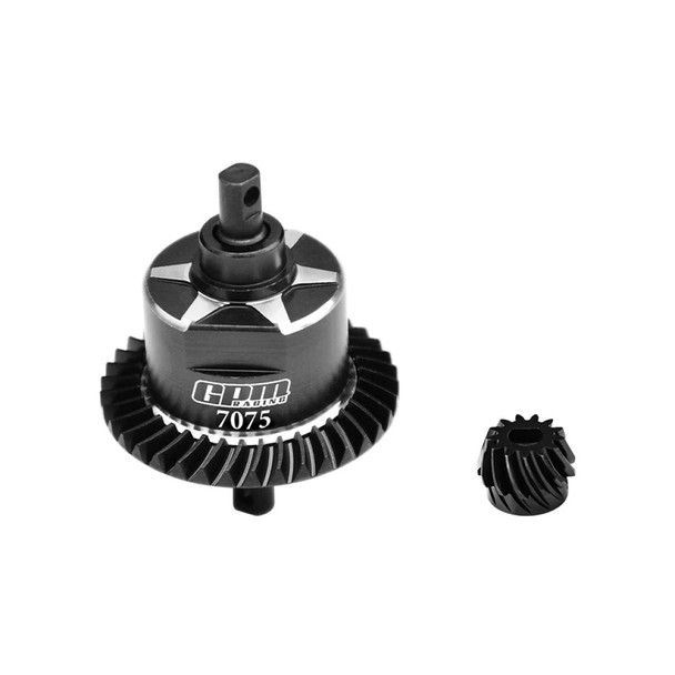 GPM 4140 Carbon Steel + 7075 Alloy Rear Complete Differential Black for Slash 4X4