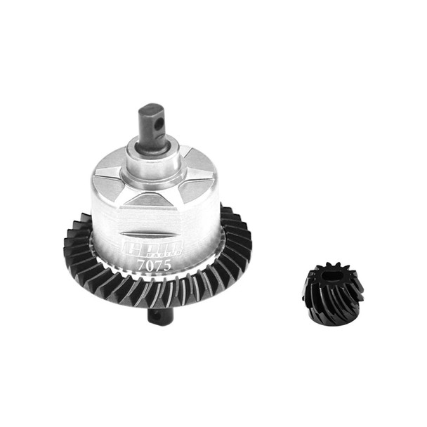 GPM 4140 Carbon Steel + 7075 Alloy Rear Complete Differential Silver for Slash 4X4