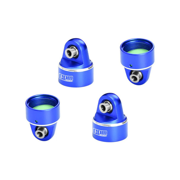 GPM Aluminum Shock Absorber Top Cap Blue (4) for Traxxas Pro Scale Sand Car