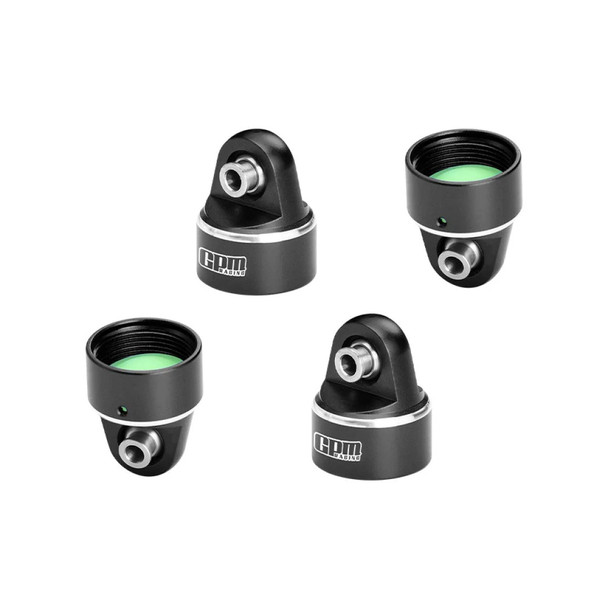 GPM Aluminum Shock Absorber Top Cap Black (4) for Traxxas Pro Scale Sand Car