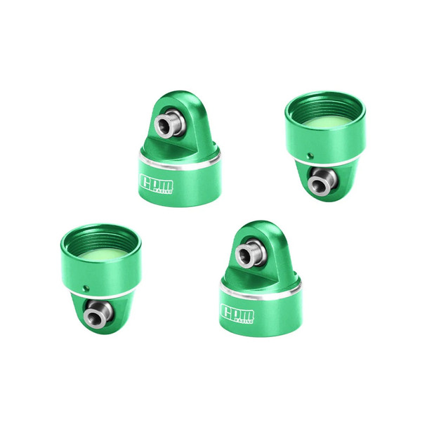 GPM Aluminum Shock Absorber Top Cap Green (4) for Traxxas Pro Scale Sand Car