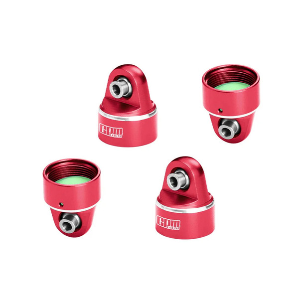 GPM Aluminum Shock Absorber Top Cap Red (4) for Traxxas Pro Scale Sand Car