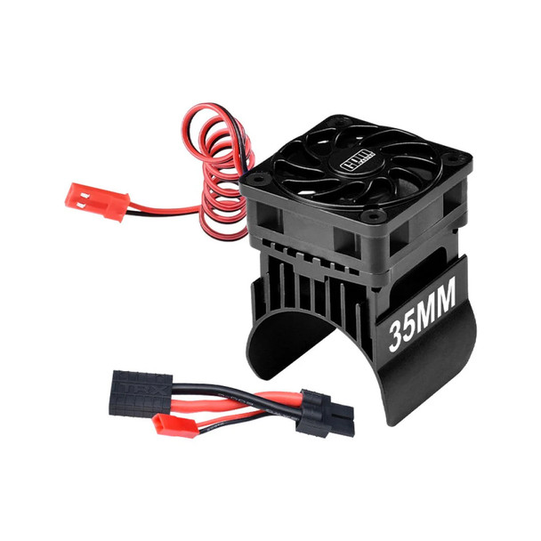 GPM Alum 6061-T6 Alloy Cooling Fan w/35mm Motor Heatsink Black for 1/16 Mini Maxx