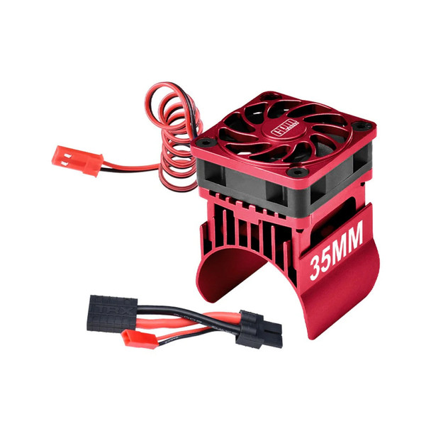 GPM Alum 6061-T6 Alloy Cooling Fan w/35mm Motor Heatsink Red for 1/16 Mini Maxx