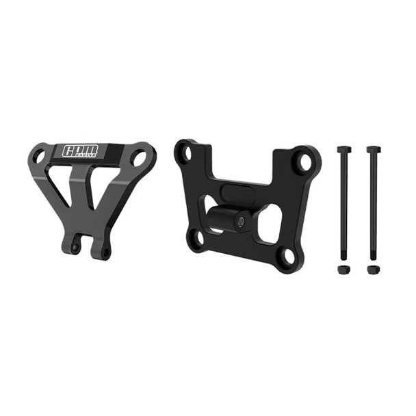 GPM Alum Front Bulkhead Mount Strengthen & Front Bumper Support Mount Black for 1/16 Mini Maxx