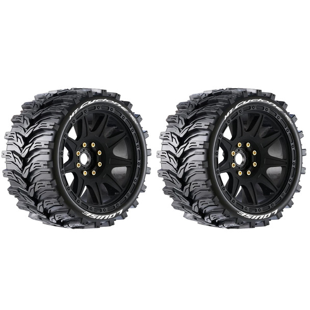 Louise R/C MT-Cyclone 1/8 MT Soft Tires 0" & 1/2" Offset, 17mm Removable Hex Black (2)