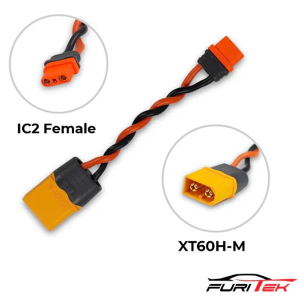Furitek FUR-2593 High Quality Female IC2 To Male XT60 Conversion Cable