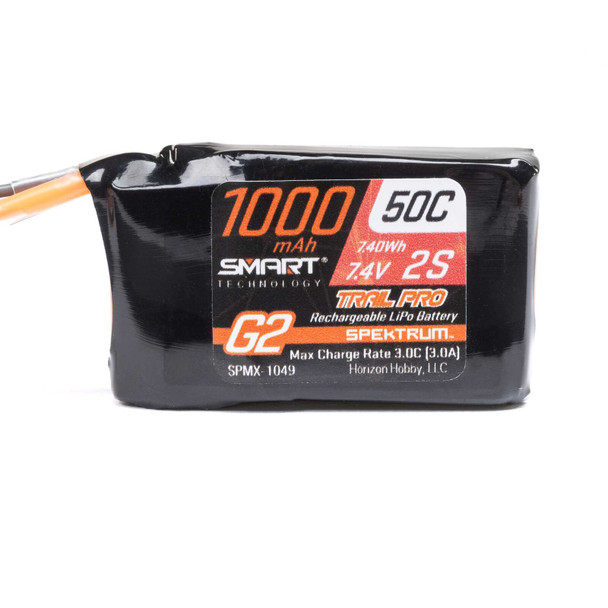 Spektrum SPMX-1049 7.4V 1000mAh 2S 50C Smart G2 Trail Pro LiPo Battery w/ IC2
