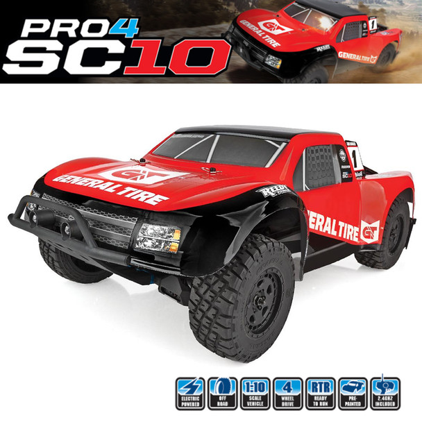 Associated 20531 1/10 Pro4 SC10 General Tire Brushless Off-Road 4WD RTR Truck