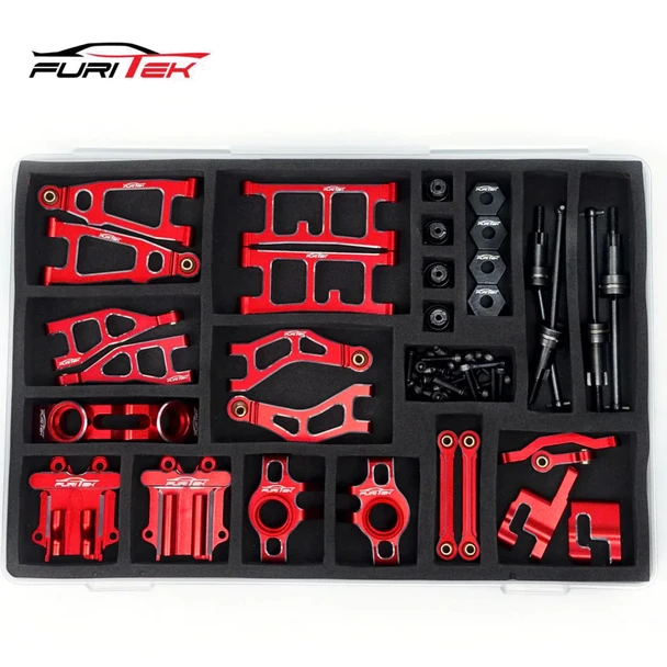 Furitek FUR-2598 Ultimate Upgrade Aluminum Combo RED for 1/18 Arrma Mojave GROM