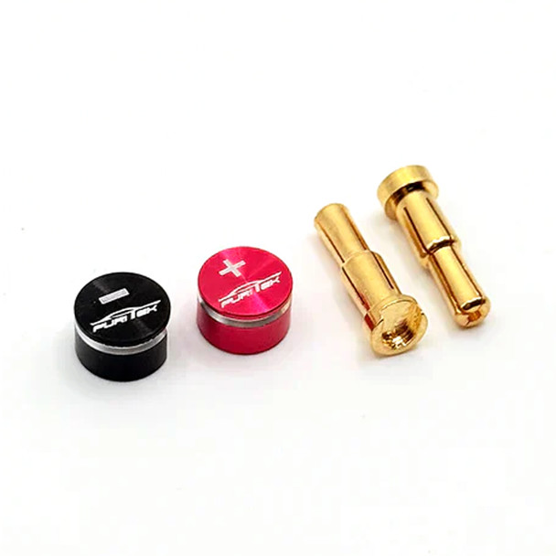 Furitek FUR-2680 LowPro Bullet Plug Grips w/ 4-5mm Bullets (Black/Red)