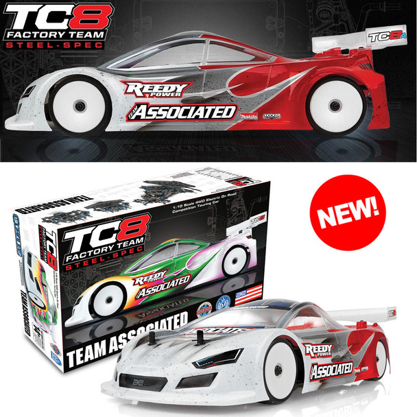 Associated 30142 1/10 TC8 Steel-Spec 4WD Electric Competition Touring Car Kit