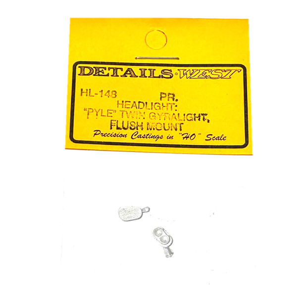 Details West HL-148 Pyle Gyralight (2) - Twin - Flush Mount HO Scale
