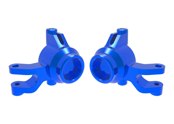 Traxxas 10734-BLUE Aluminum Steering Blocks Blue for Mini Maxx
