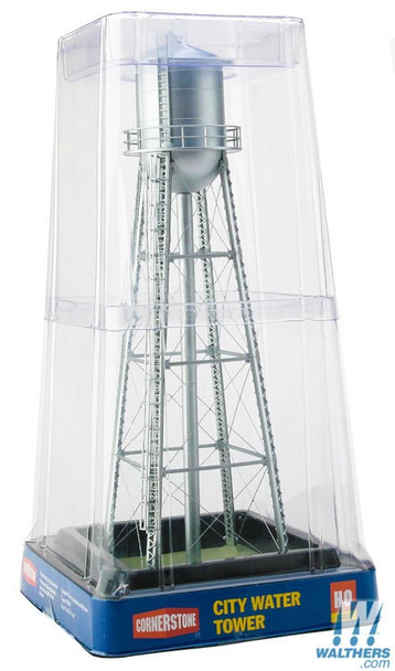 Walthers 933-2826 City Water Tower - Built-Ups Assembled - Silver : HO Scale