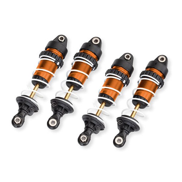 Traxxas 10765-ORNG Aluminum GTR Long Shocks Orange w/ Springs (4) for Mini Maxx