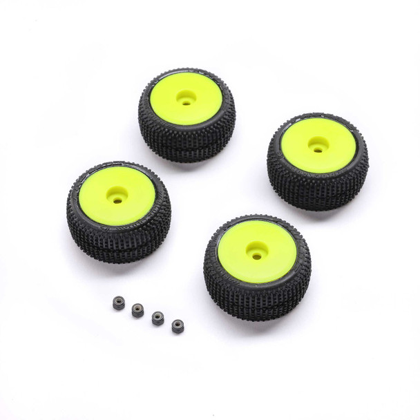Pro-Line PRO-2632 1/28 Blockade Tires Pre-Mounted w/ Yellow Wheels (4) : Micro-T