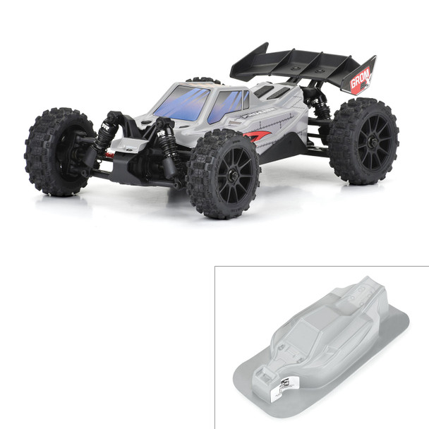 Pro-Line PRO367114 Axis Light Weight Tough-Color Gray Body for 1/14 Typhon GROM