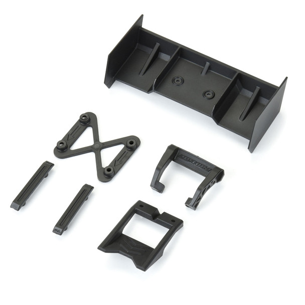 Pro-Line PRO642300 1/18 Sector Wing Set and Roof Skids Black : Granite GROM