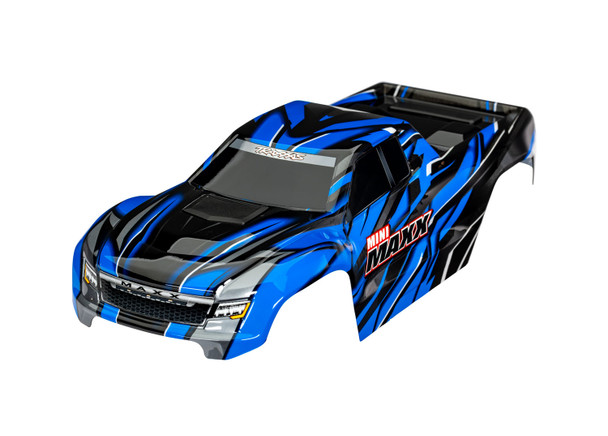 Traxxas 10711-BLUE ProGraphix Painted Blue Body w/ Decals Applied for Mini Maxx