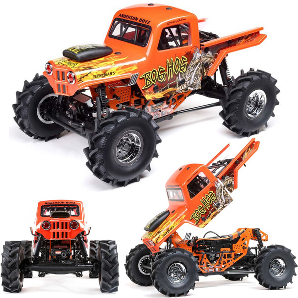 Losi LOS04024T2 1/8 LMT 4WD Solid Axle Mega Truck Brushless RTR Bog Hog Orange