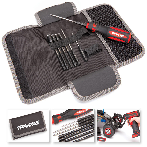 Traxxas 8712 Premium (7Pcs) Metric Hex & Nut Driver Tool Kit w/ Carrying Case