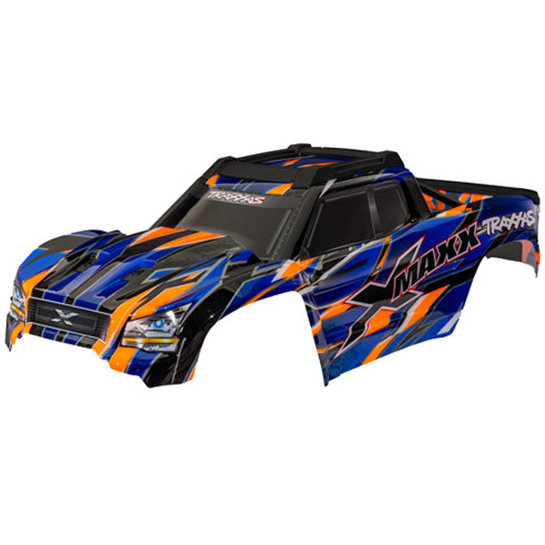 Traxxas 7867-ORNG Painted Body Orange w/ F/R Body Mounts / Body Support for X-Maxx