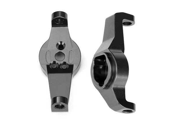 Traxxas 8232A Aluminum Caster Blocks 6061-T6 Left & Right Charcoal Gray : TRX-4
