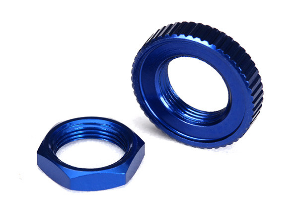 Traxxas 8345 Servo Saver Nuts Alum Blue-Anodized Hex (1) Serrated (1) : 4-Tec 2.0 VXL
