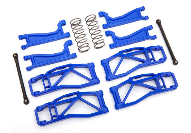 Traxxas 8995X Suspension WideMaxx Kit Blue w/ F/R Arms/Frt Toe Links/Rear Shock Sprgs