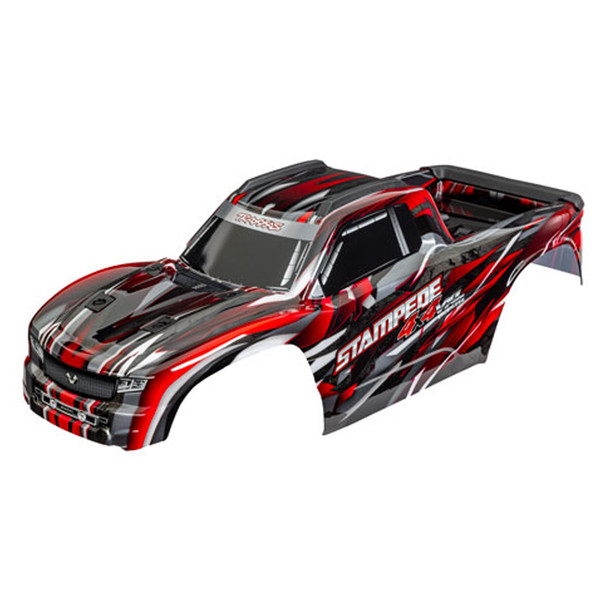 Traxxas 9014-RED Stampede 4X4 VXL Red Body w/ F/R Body Mount & Rear Support