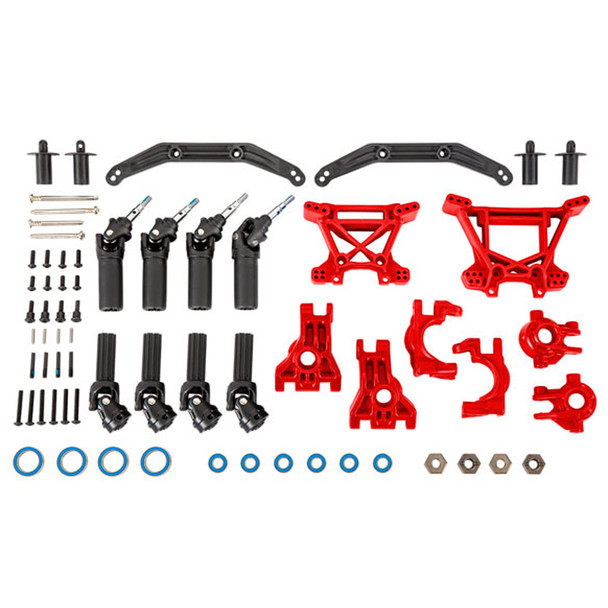 Traxxas 9080R Extreme Heavy-Duty Outer Driveline & Suspension Upgrade Kit Red